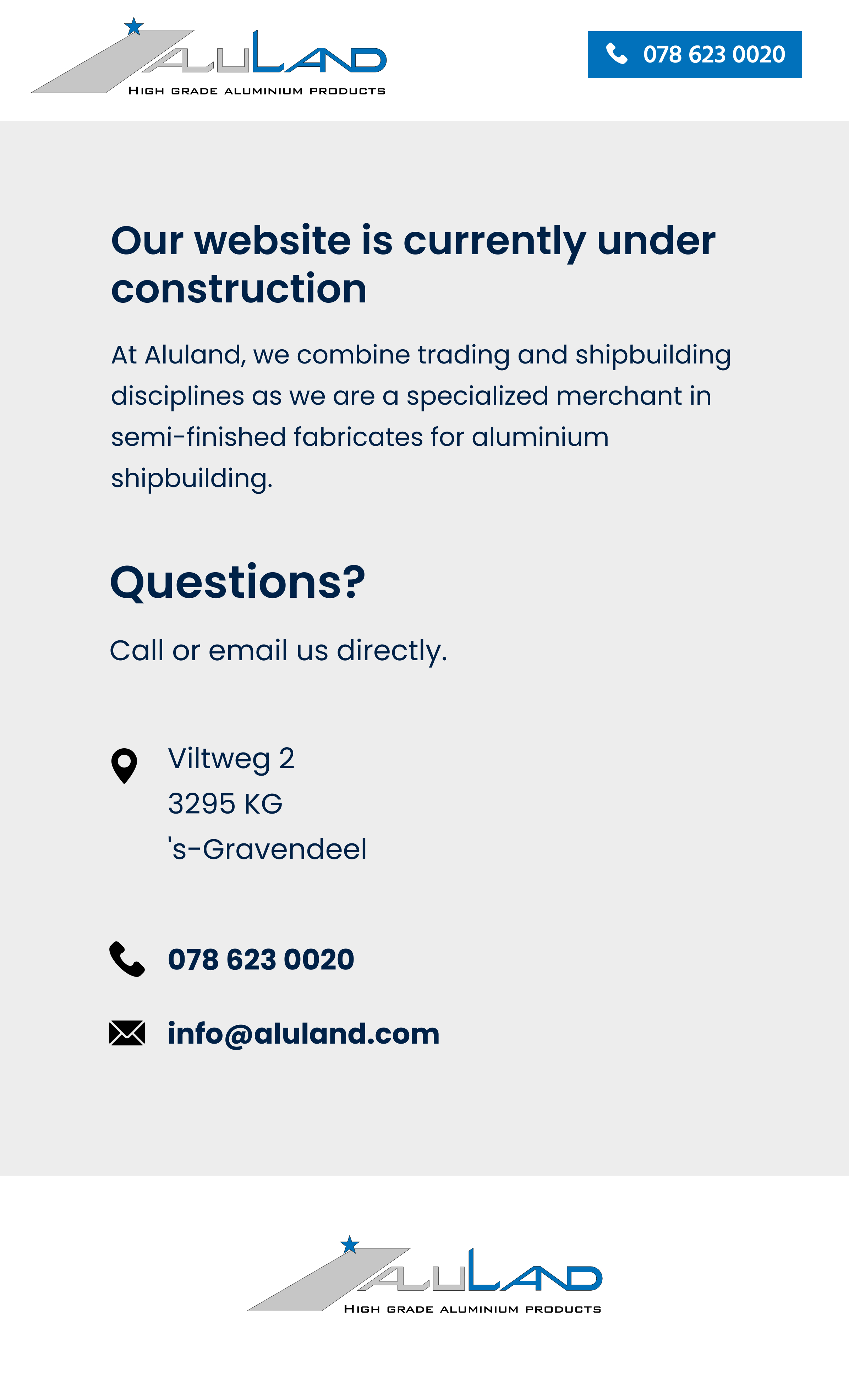 Aluland - website under construction